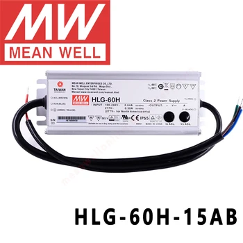 Оригинальный Mean Well HLG-60H-15AB для уличного/высотного/тепличного/парковочного оборудования meanwell 60W с постоянным напряжением и постоянным током Светодиодный драйвер