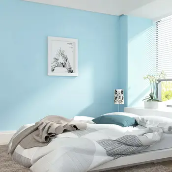 Средиземноморская детская комната мальчика чистый пигментный цвет светло-голубой зеленый современные обои из нетканого материала для спальни и гостиной
