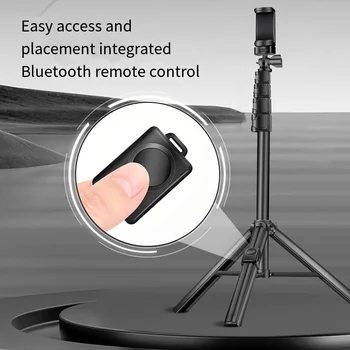 Селфи-палка из алюминиевого сплава Fosoto, штатив для телефона и смартфона, ленивый кронштейн с дистанционным управлением Bluetooth для Селфи в реальном времени
