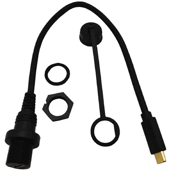 30 см USB-C IP67 Водонепроницаемый кабель USB 3.1 Type-C для мужчин и женщин, Разъем для Скрытого Монтажа на панели, Удлинитель, Кабель, Автоаксессуары