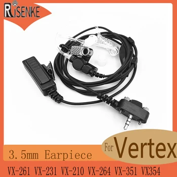 RISENKE-Гарнитура для портативной рации Vertex VX-261, VX-231, VX-210, VX-264, VX-351, VX354, 3,5 мм, с одним контактом, Динамик с акустической трубкой