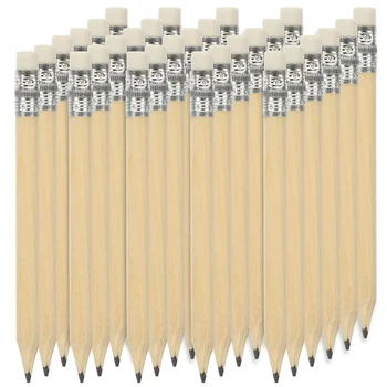 60 шт мини-коротких карандашей-ластиков, маленькие деревянные карандаши для рисования, не заточенные для малышей