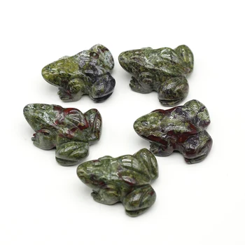 Натуральный Камень в форме лягушки из Унакита, Украшение для ландшафта, бусины-кабошоны, Орнамент для изготовления ювелирных изделий, Аквариум для рыб, Семейный подарок