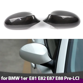 Накладка на зеркало из настоящего углеродного волокна Накладка на зеркало Наклейка для BMW 1 Серии E81 E82 E87 E88 Pre-LCI Pre facelift
