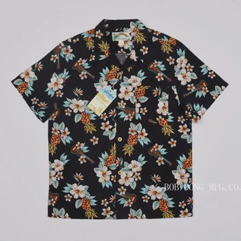 Гитара BOB DONG Pineapple Тропические рубашки с коротким рукавом Унисекс футболки Aloha
